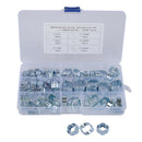 80PCS Double Ear Hose Clamps Assortment Kit, Stepless Ear Clamps, Adjustable