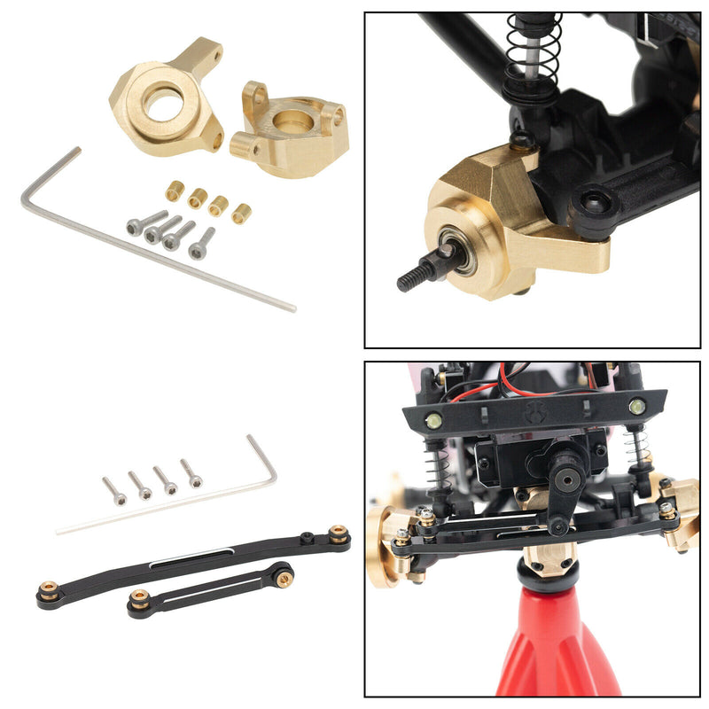 1/24 RC Brass Steering Knuckles and Rod Tie Links for Axial SCX24 AXI00001