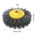 1 piece 150x40mm x M14 P80Nylon Abrasive Wire Polishing Brush Wheel for Woo