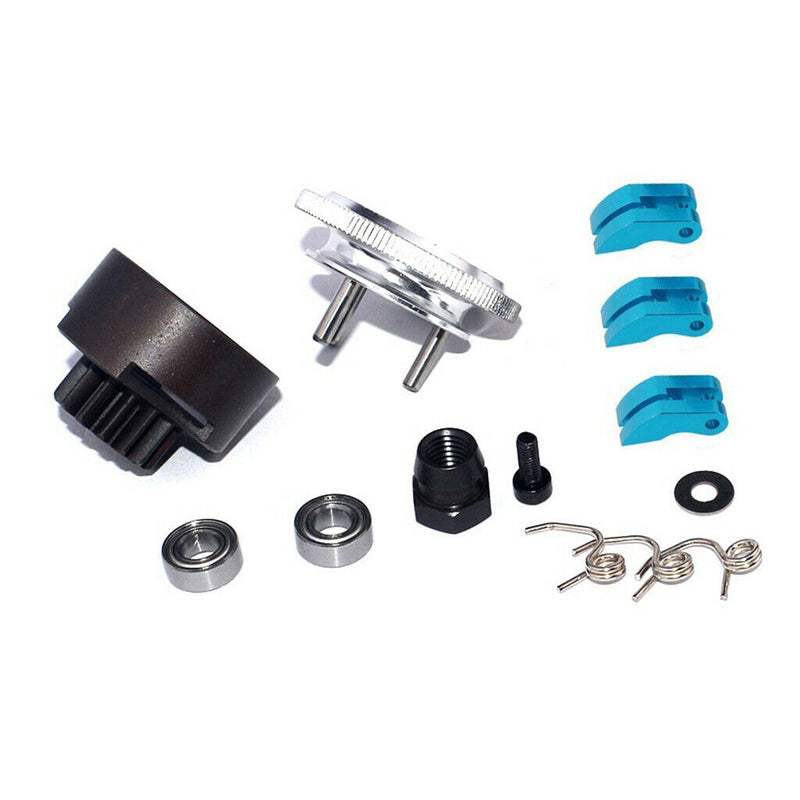 2 Set 14T Gear Flywheel Assembly 1/8 RC Car Bearing Clutch Bell Nut Springs