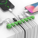 7 Holes Silicone Cable Organizer Earphone Wire Winder Phone Cord Line Holder