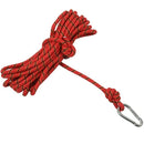 Strengthening polyester climbing rope abseiling safety rope 10m red