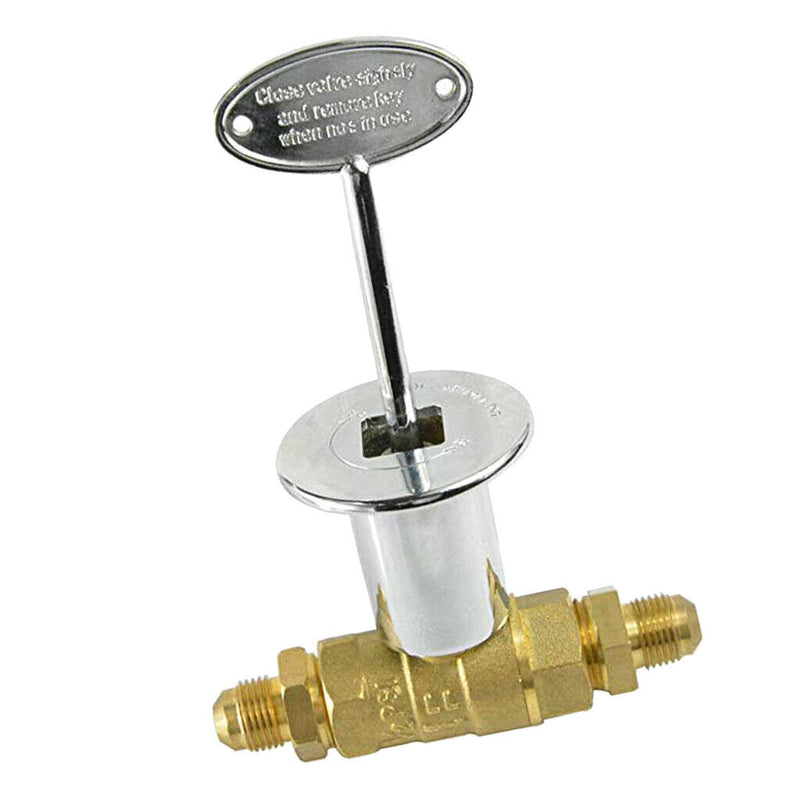 Gas Brazier With Lock 1/2" Control Valve High Pressure Valve With Key Sleeve