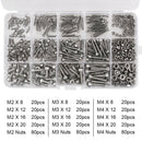 Machine Screw And Nut Kit 480 Pcs M3 M4 M5 Button Socket Head Cap Bolts HBY EHG
