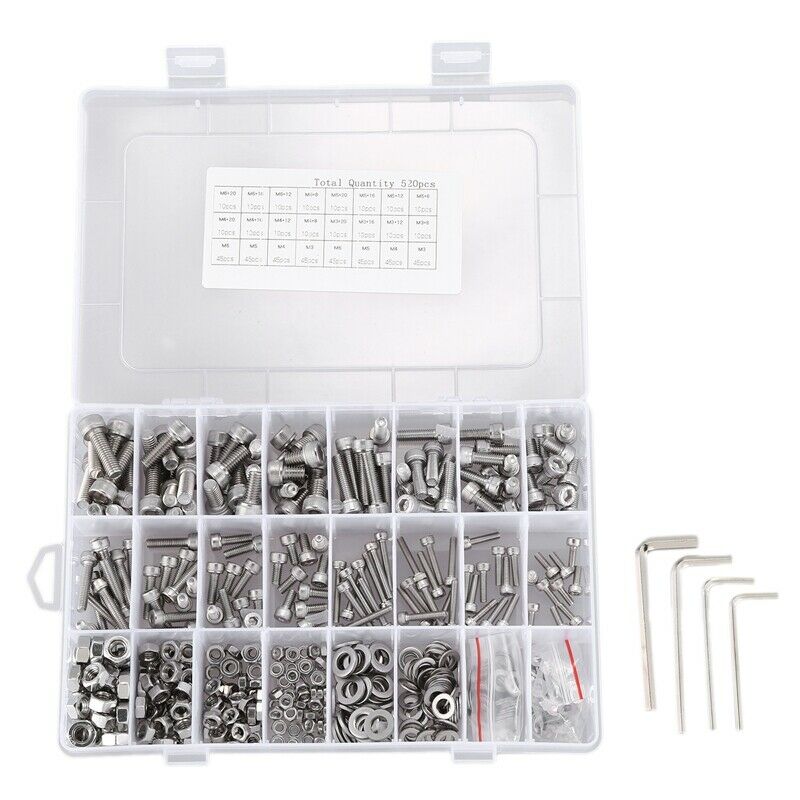 304 Stainless Steel Screws and Nuts M3 M4 M5 M6 Hex Socket Head Cap Screws  T2D7