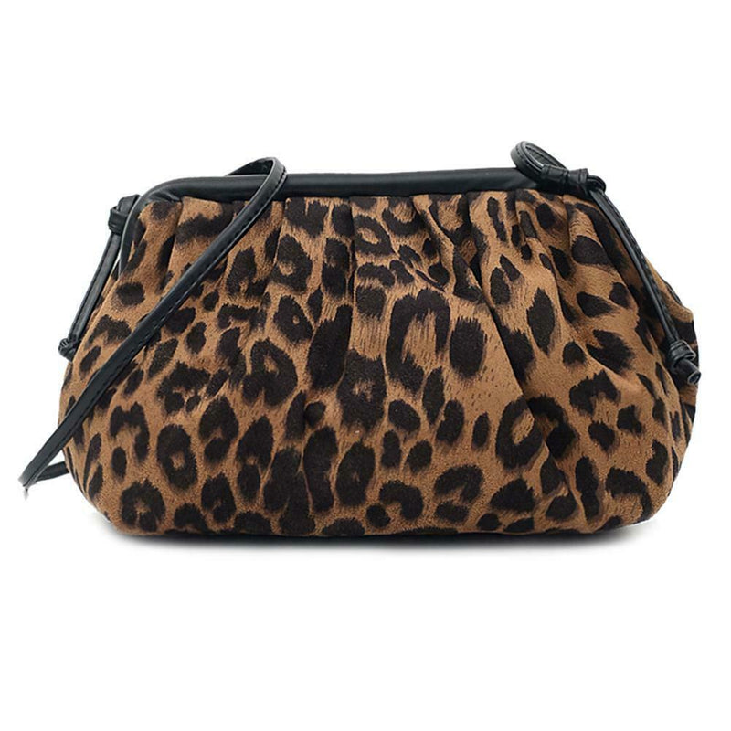 Women Day Clutch Shoulder Evening Handbags Pleated Purse (Yellow Brown) A