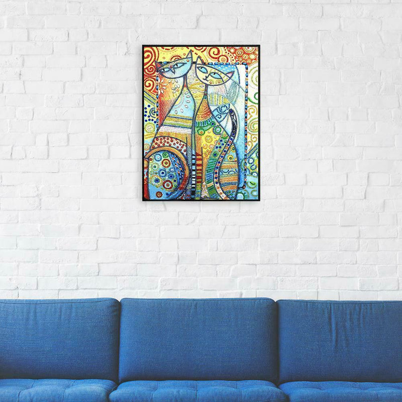 5D DIY Special Shaped Diamond Painting Cat Cross Stitch Mosaic Craft Kits