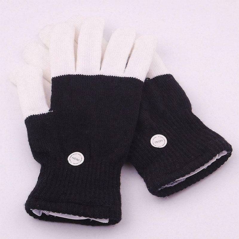 LED Light Gloves Flashing Finger Lighting Light Up Glow In the dark Rave Party