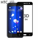 For HTC U11 Ultra Thin Transparent Soft TPU Protective Case Cover+Tempered Glass