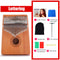 17-Key Thumb Finger Piano African Mbira Mahogany Wood Kalimba (Letter)