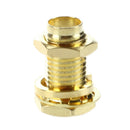 5 Pcs SMA Female Nut Bulkhead Crimp Straight RF Coax Connectors Adapters