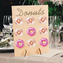 4X(2Pc Donut Stand Wooden Candy Sweet Doughnut Holds Party Favour Storage RH6Q6)