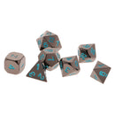 Set D4 D6 D8 D10 D12 D20 Dice Polyhedral for TRPG DND Role Playing 7Pcs Blue