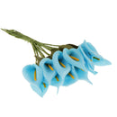 Pack 144 Real Touch Artificial Flower Calla Lily Wedding Home Decor Blue
