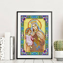 5D DIY Special Shaped Diamond Painting Religious Cross Stitch Kit Decor
