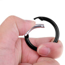 12pcs Round Clip Hook Mini Carabiner Keychain Keyring Camping Hiking 38mm
