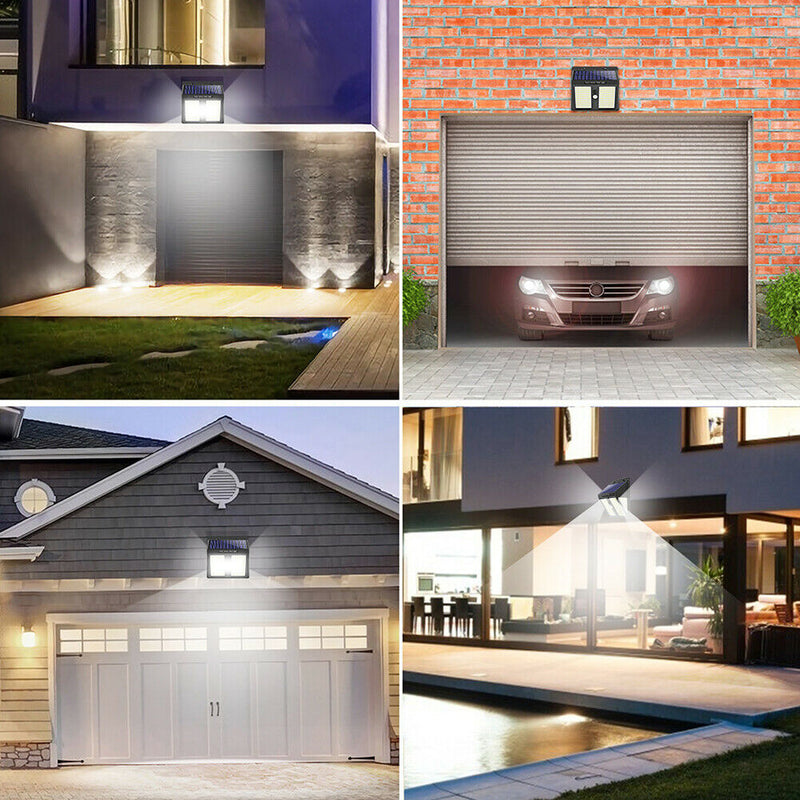 250LED Solar Motion Sensor Wall Light Waterproof Outdoor Yard Security Lamp