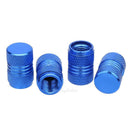 4pcs Aluminum Alloy Auto Car Tire Tyre Wheel Valve Stem Caps Dust Covers Blue