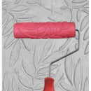 7inch Leaves Pattern Creative Paint Rubber Roller for Home Shop Wall Decor A