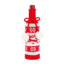 Christmas Knitted Red Wine Bottle Cover Bag Elk Snowflake Bottle Bag (01)