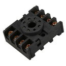 MK2P-I Clear Shell DPDT AC220V Coil Power Relay Socket Base L9U2