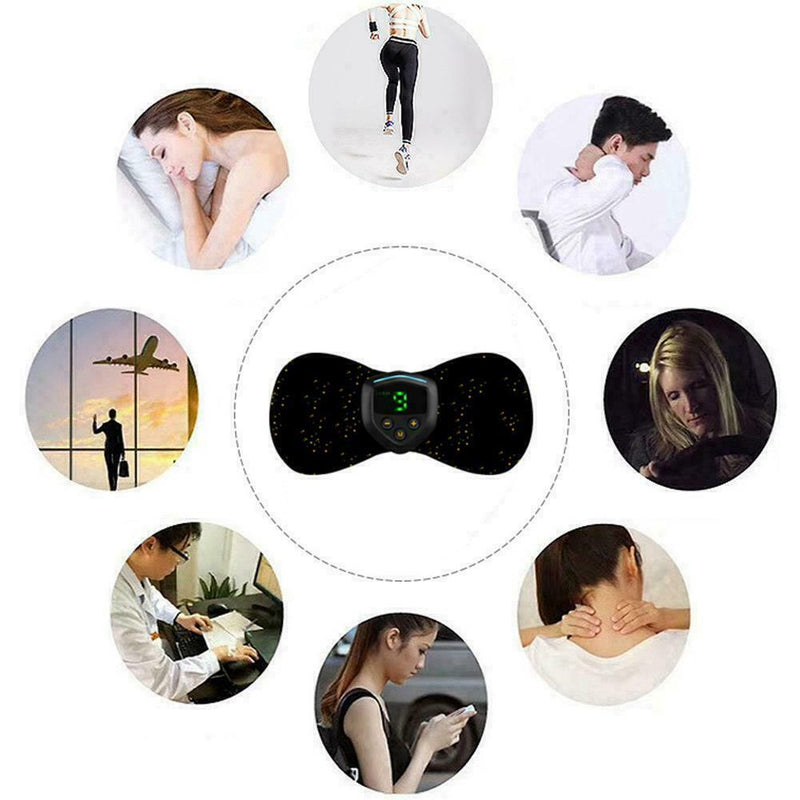 Mini Electric Massager Pad Shoulder Neck Cervical Vertebra Massage Arm Wais I4J5