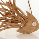 Mediterranean Nautical Wall Decor HANGING FISHING BEACH WOOD FISH ORNAMENT