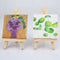 10 Sets Mini Display Easel With Canvas 8X8Cm Wedding Table Numbers Painting K2K6