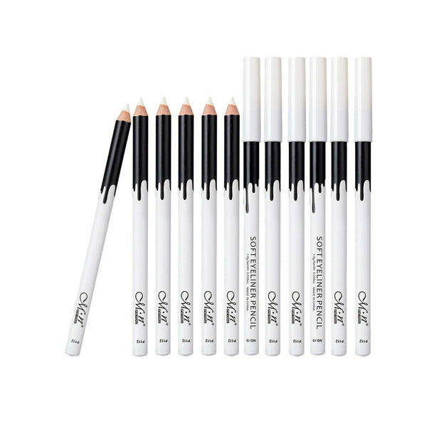12pcs White Highlighter Waterproof Eyeliner Pencil Silkworm Brightened Pen