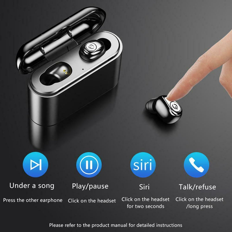 X8 TWS Bluetooth 5.0 In-ear Stereo Binaural Headset Noise Reduction Earphones