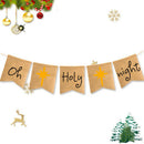 Oh Holy Night Bunting Banner Christmas Eve Decorations