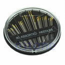 30Pcs Assorted Sharps/Embroidery/Tapestry Needles Hand Sewing Needles Kit Wheel