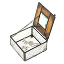 Glass Jewelry Box Highed Mirror Watch Ring Bracelet Necklace Holder Storage Case