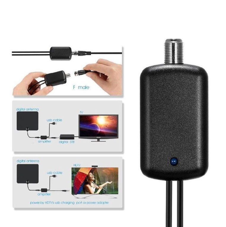 Digital Antenna TV Amplifier Sky wire HDTV Signal Booster 25dB High Gain Boost