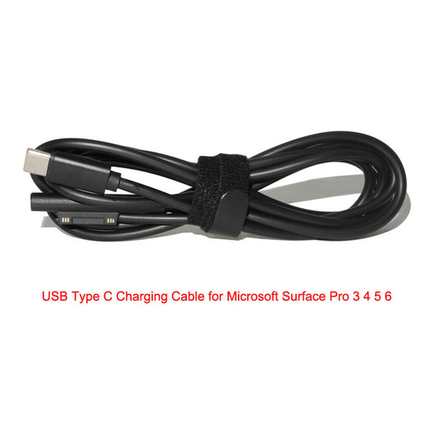 Replacement Charging Cable Charger Cord for Microsoft Surface Pro 3 4 5 6 USB In