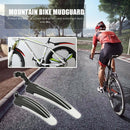 2pcs Mountain Bicycle Splash Fender Guard Bike Rear Front Mudguard (White)