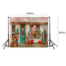 Christmas Background Cloth Snows Santa Claus Fabric Decor Photographic Backdrops