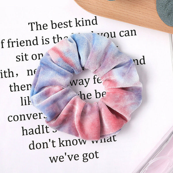 Rainbow Gradient Color Diamond Velvet Hair Tie A#S