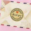 500pcs/Roll Hand made with Love Thank you Stickers Lables Craft Scrapbook S C1O8