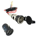 Waterproof USB car charger - 12V 120W car motorcycle cigarette lighter fema