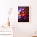 Full Round Drill Rhinestone Poster DIY Novelty Seaside 5D Diamond Painting