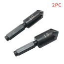 2pcs 7 Flute Countersink Drill Bits 1/4 Hex Shank 10mm 13mm Wood Chamfer