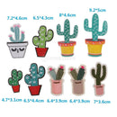 9 Pieces Fashion Embroidered Sew on Iron On Cactuses Patches Clothes Badge
