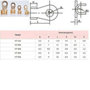 Open Barrel Copper Ring Lug Terminals Wire Crimp Connector Assortment Kit O J3M9