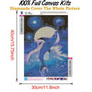 5D DIY Full Drill Diamond Painting Dolphin Cross Stitch Embroidery (390)