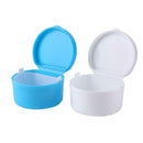 2 Layer Dental False Teeth Bath Box Denture Storage Box Case Container+Net