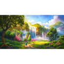 1000pcs DIY Waterfall Girl Dog Puzzle Educational Learning Assembling Toys A