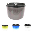 Universal Motorcycle 3 Snap-Button Visor with Flip-up Smoke Mirror Shield