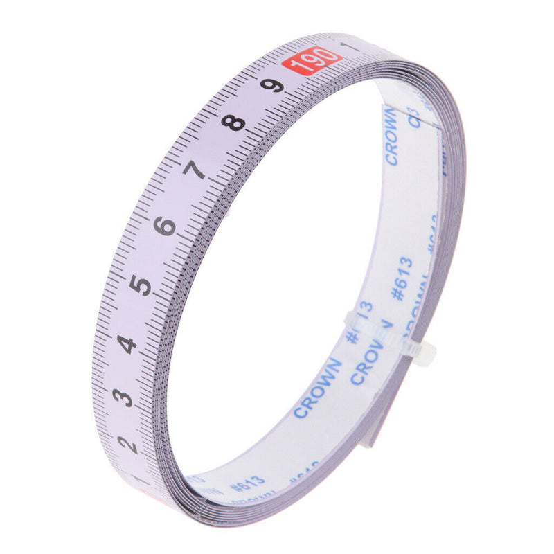 2Pcs/Set Durable Miter Saw Track Tape Measure Self Adhesive Backing Metric Steel