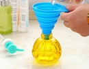 1 X Silicone Gel Practical Foldable Collapsible Style Funnel Hopper Kitchen T.AU